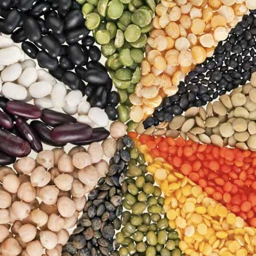 Mix di legumi siciliani secchi in confezione, assortimento naturale per zuppe e piatti tradizionali